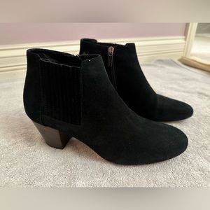 Aquatalia Black Suede Heeled Bootie